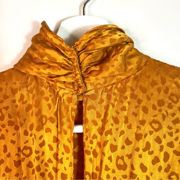 Ronny Kobo Kaira Silk Jacquard Leopard Dress Size Small - Picture 11 of 16